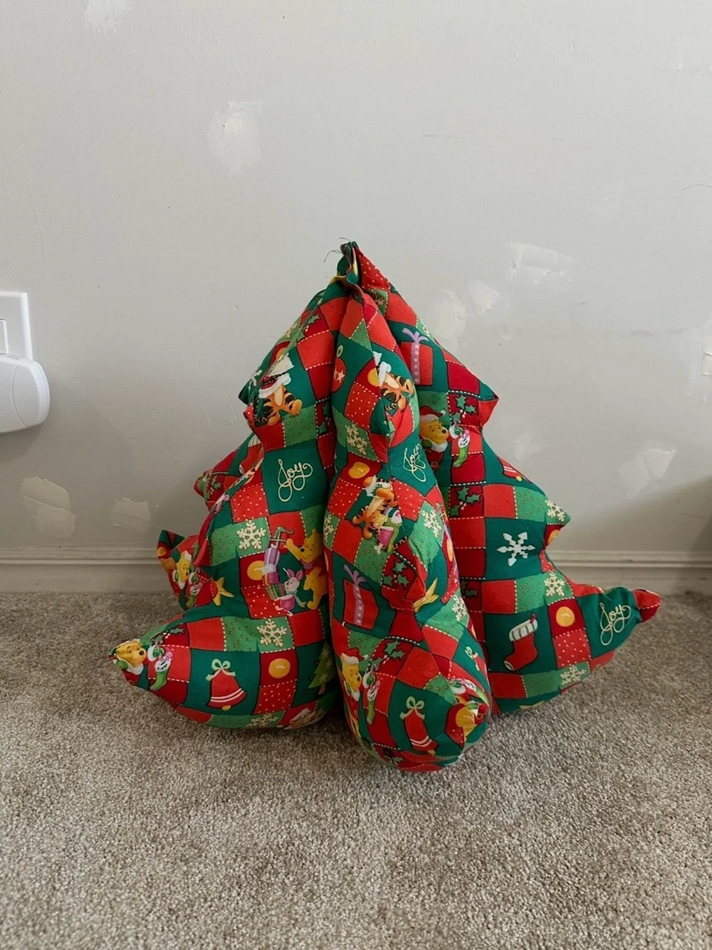Vintage Holiday Patchwork Winnie the Pooh Tree
